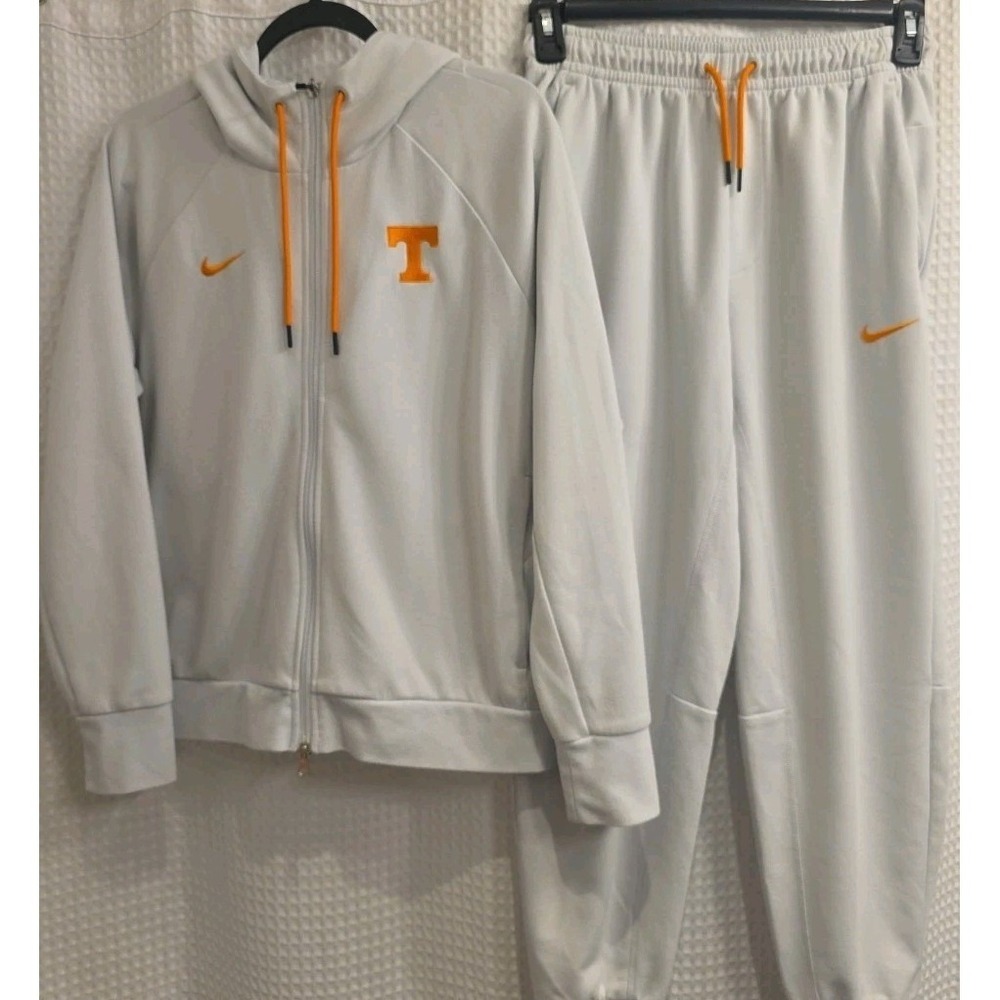 Women Tennessee Vols Sweatsuit Nike Dri Fit Zip Up Team Issue Grey NICE SET